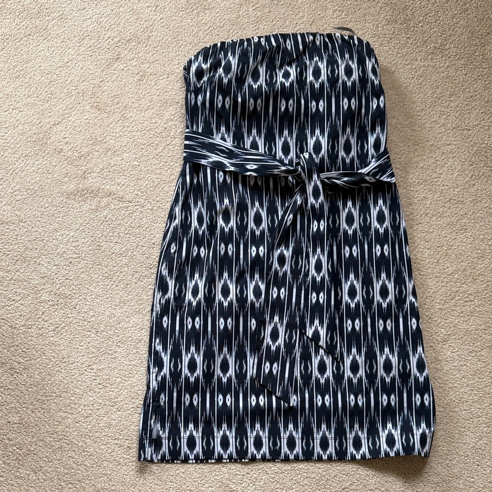 Athlet Navy and White Strapless Dress